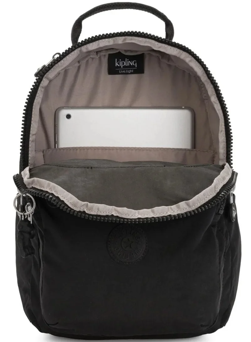 kipling  Seoul Small Unisex Backpack (With Laptop Protection) - Black Noir  | Best Price UAE