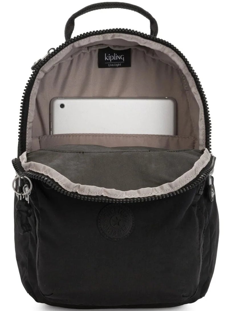 كيبلينغ حقيبة ظهر صغيرة للجنسين سوداء بحماية للابتوب - Image 3