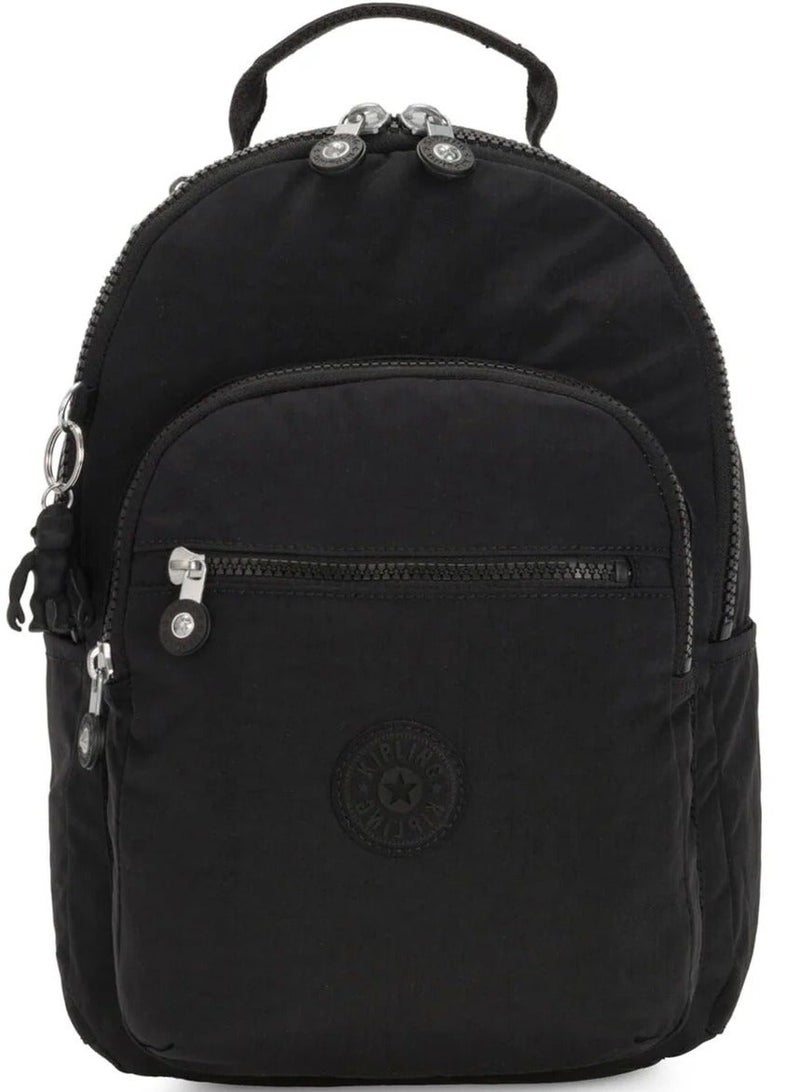 kipling Seoul Small Unisex Backpack (With Laptop Protection) - Black Noir - Image 1