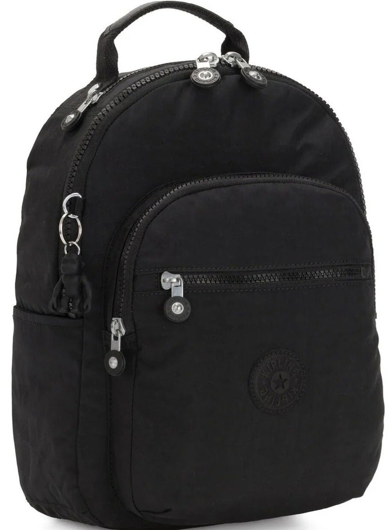 kipling Seoul Small Unisex Backpack (With Laptop Protection) - Black Noir - Image 5