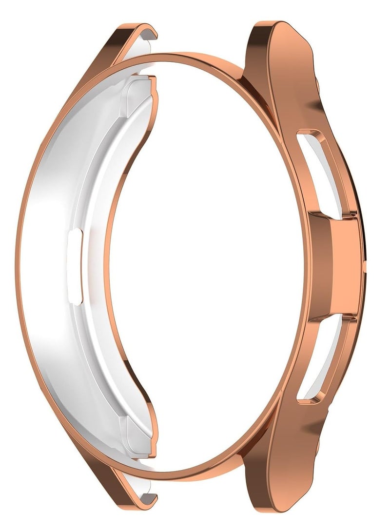 حافظة حماية ممتصة للصدمات من  لساعة سامسونج جالاكسي 6 الكلاسيكية 47 ملم، [بدون فيلم شاشة] حافظة حماية مرنة خفيفة الوزن ولامعة من مادة TPU لساعة جالاكسي 6 الكلاسيكية 47 ملم - ذهبي وردي - Image 3