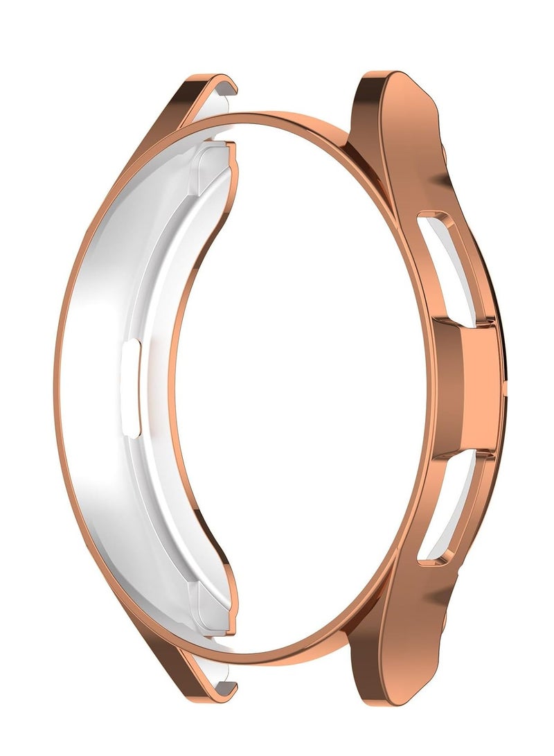 حافظة حماية ممتصة للصدمات من  لساعة سامسونج جالاكسي 6 الكلاسيكية 47 ملم، [بدون فيلم شاشة] حافظة حماية مرنة خفيفة الوزن ولامعة من مادة TPU لساعة جالاكسي 6 الكلاسيكية 47 ملم - ذهبي وردي - Image 2