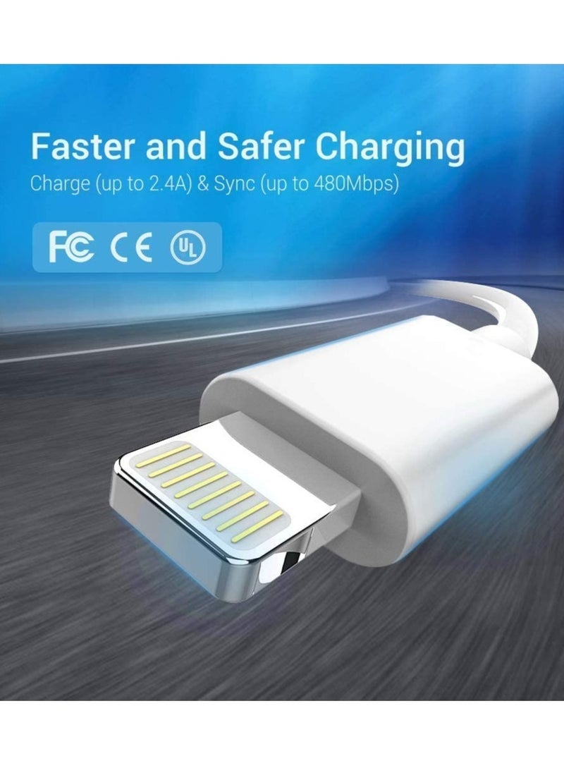 ELTRAZONE - Certified Lighting Cable,1M Short Lighting to USB Cable Fast Charging & Syncing iPhone Cord for iPhone SE 2020 14  Pro max  Xs Max X 8Plus 7Plus iPad -White - Image 1