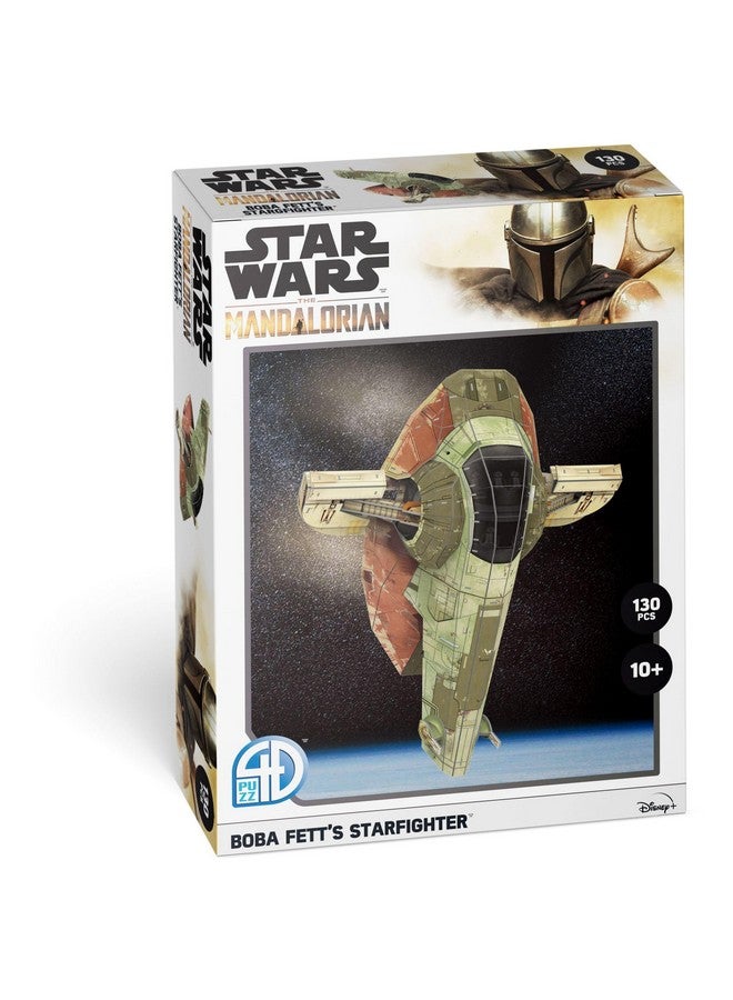 4 دي سيتي سكيب لعبة ألغاز رباعية الأبعاد - Star Wars: The Mandalorian: Boba Fett'S Starfighter - مجموعة من 130 نموذجًا ورقيًا للمراهقين والبالغين - من سن 14 عامًا فما فوق - Image 1