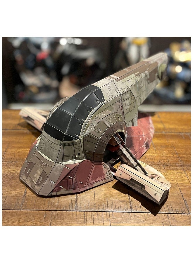 4 دي سيتي سكيب لعبة ألغاز رباعية الأبعاد - Star Wars: The Mandalorian: Boba Fett'S Starfighter - مجموعة من 130 نموذجًا ورقيًا للمراهقين والبالغين - من سن 14 عامًا فما فوق - Image 5