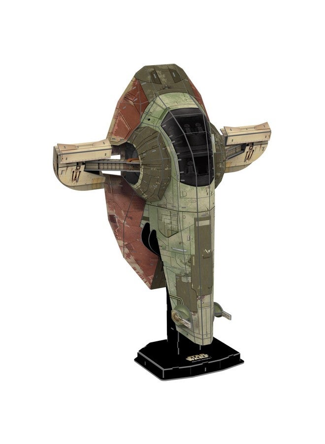 4 دي سيتي سكيب لعبة ألغاز رباعية الأبعاد - Star Wars: The Mandalorian: Boba Fett'S Starfighter - مجموعة من 130 نموذجًا ورقيًا للمراهقين والبالغين - من سن 14 عامًا فما فوق - Image 3