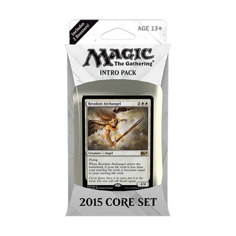 Magic the Gathering MTG 2015 Core Set M15 Intro Pack Theme Deck Resolute Archangel WhiteBlackIncludes 2 Booster Packs - Image 2