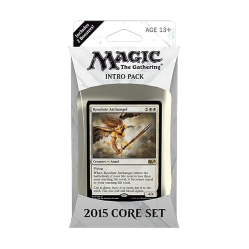Magic the Gathering MTG 2015 Core Set M15 Intro Pack Theme Deck Resolute Archangel WhiteBlackIncludes 2 Booster Packs - Image 1