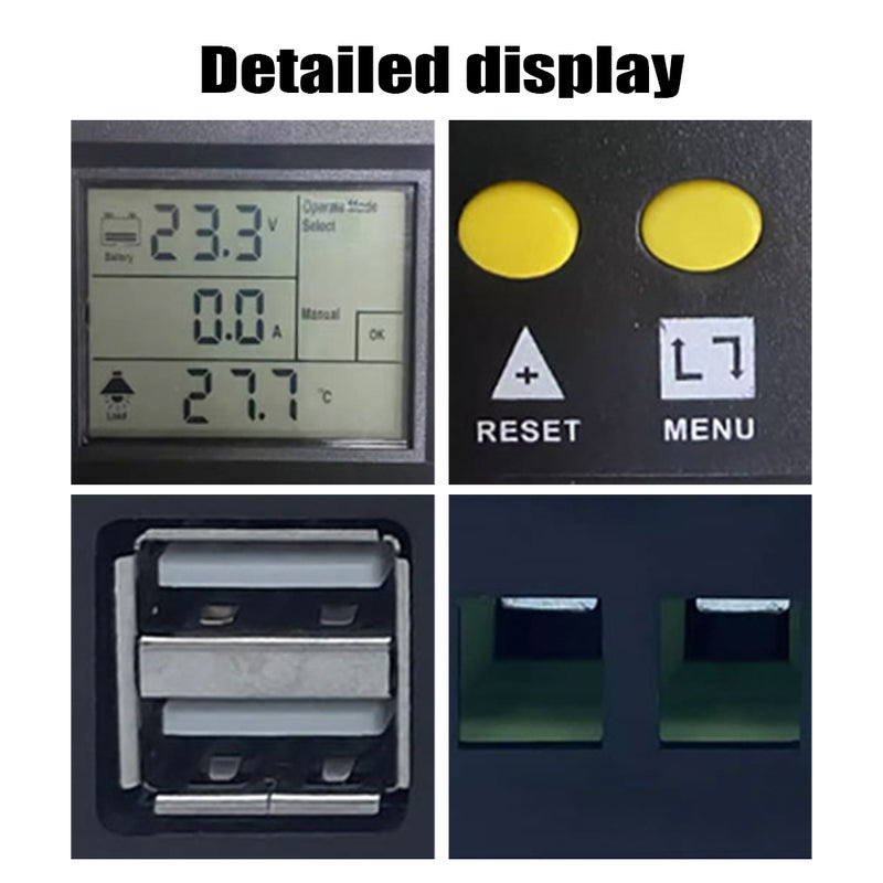 100A MPPT Solar Charge Controller for 12/24/36/48V Auto RV Acid Lithium Battery LCD Display Dual USB Intelligent Regulator Auto Accessories - Image 2
