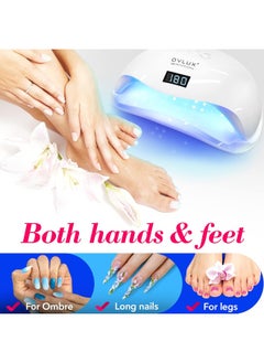 OVLUX Professional Nail Dryer 72W - Sun 5 Pro Best Uv Led Nail Lamp For Fingernail & Toenail Gel Based Polishes – Portable Nail Curing Light With 36Pcs Leds, 4 Timer Settings & Smart Sensor (White)  - Image 5