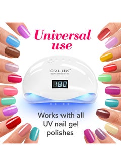 OVLUX Professional Nail Dryer 72W - Sun 5 Pro Best Uv Led Nail Lamp For Fingernail & Toenail Gel Based Polishes – Portable Nail Curing Light With 36Pcs Leds, 4 Timer Settings & Smart Sensor (White)  - Image 2