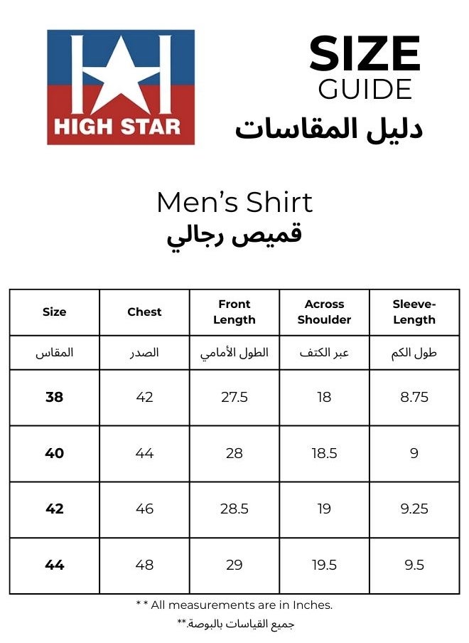 HIGH STAR Men Relaxed Spread Collar Textured Shiffli Cotton Casual Shirt  - Image 4