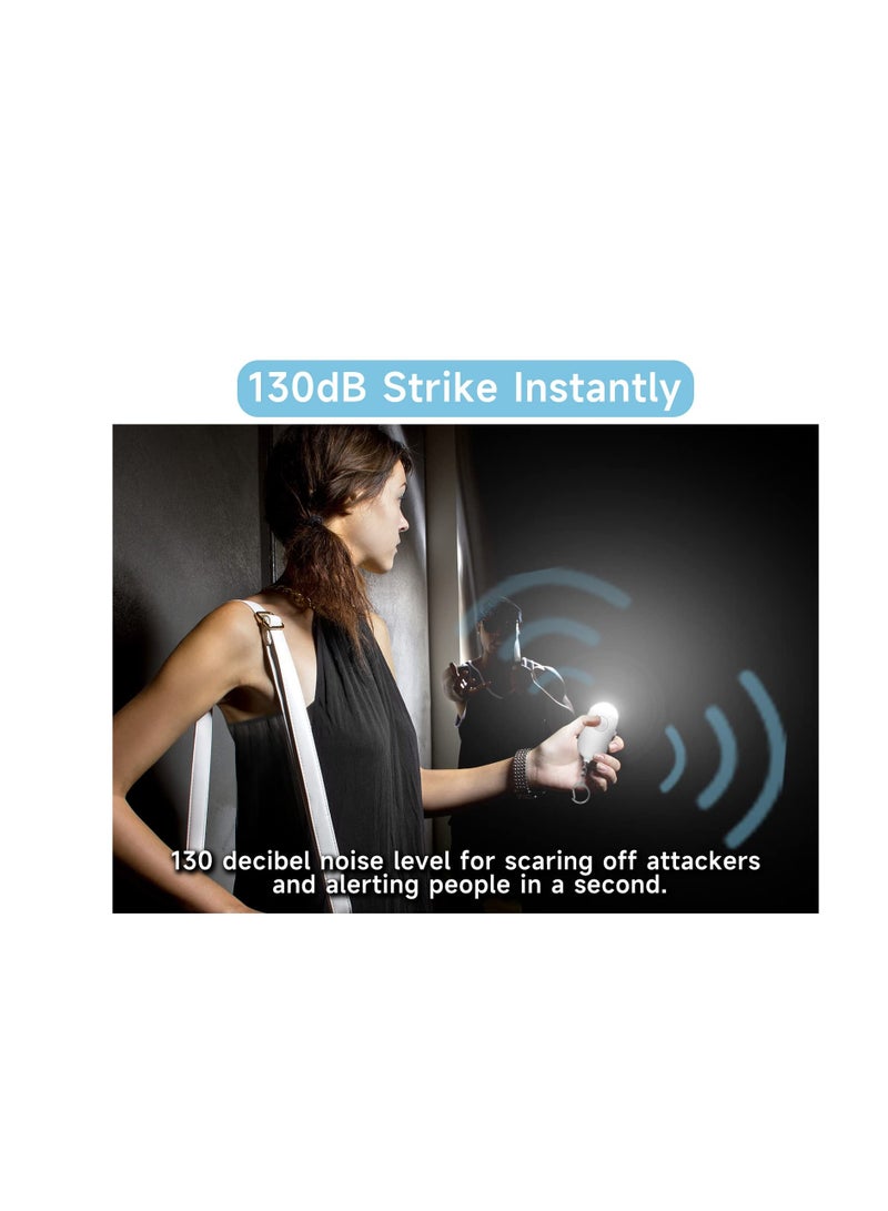 130dB Waterproof Personal Safety Alarm with LED Light, Keychain Emergency Device for Women, Kids and Seniors, Powerful Security Alarm for Personal Protection - Image 5