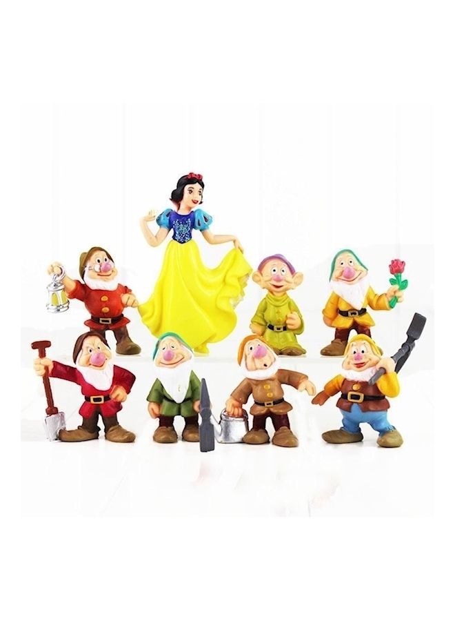 NIBEMINENT 8-Piece Princess Snow And The Seven Dwarfs Toy