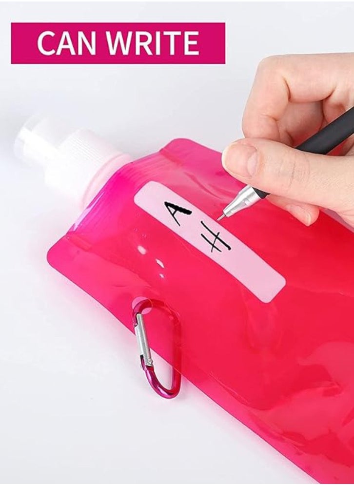 Vitacelli Foldable Sports Bottle,4 Pcs Colorful Reusable Drink Pouches Bags,480ml Collapsible Water Bottles for Outdoor Sports,Biking,Hiking,Travel  - Image 4