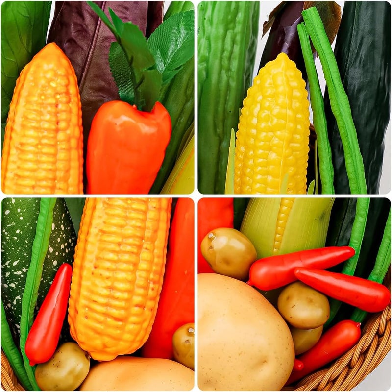 Meiwlong 22 PCS Artificial Lifelike Vegetables Fake Realistic Props Decoration Home Party Faux Simulation Photography Model Ornament Kitchen Festival - Image 5
