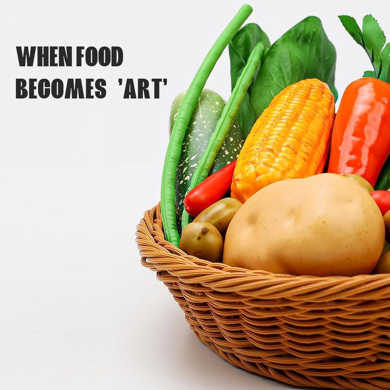 Meiwlong 22 PCS Artificial Lifelike Vegetables Fake Realistic Props Decoration Home Party Faux Simulation Photography Model Ornament Kitchen Festival - Image 4