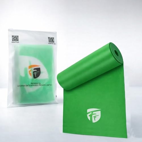 FirstFit Natural Rubber Resistance Loop Bands | Elastic Exercise Band Set | Best Resistant Workout Loops for Booty, Glute, Leg & Thigh Exercising (1.5 Meter Green) - (15-20 lbs) - Image 5