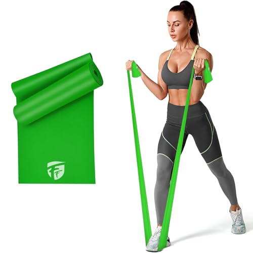 FirstFit Natural Rubber Resistance Loop Bands | Elastic Exercise Band Set | Best Resistant Workout Loops for Booty, Glute, Leg & Thigh Exercising (1.5 Meter Green) - (15-20 lbs) - Image 1