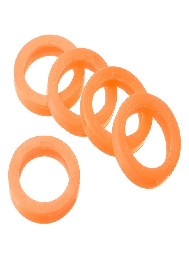 PATIKIL Key Cap Tags, 40Pcs Plastic Key Cap Cover Rings Keys Identifier Coding Ring Label ID Sleeve for Office House Apartment, Orange (0.67" / 17mm ID) - Image 1