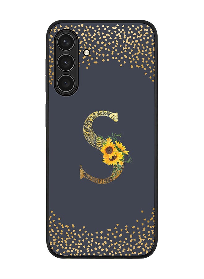 Stylizedd For Samsung Galaxy A17 / A17 4G Case,Slim fit Camera Protection, Shockproof Thin Phone cover  - Custom Floral Monogram - S  (Grey )