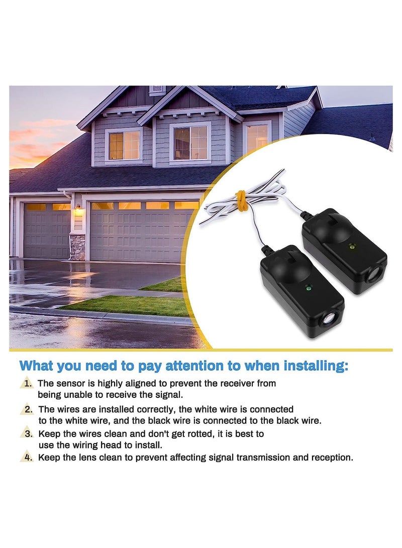 كابتن تيك 41A5034 Safety Sensor Kit, Replacement for Craftsman/Chamberlain/Liftmaster Garage Door Sensor, Compatible with Liftmaster/Chamberlain/Craftsman Garage Door openers Made After 1997 - Image 3