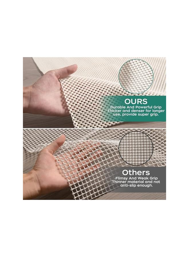 The Bros Non Slip Rug Pad Gripper, 2 x 3 Feet Rug Pad Gripper for Area Rugs, Under Carpet Anti Skid Mat for Hardwood Surface Floors, Keep Your Rugs Safe and in Place - Image 3