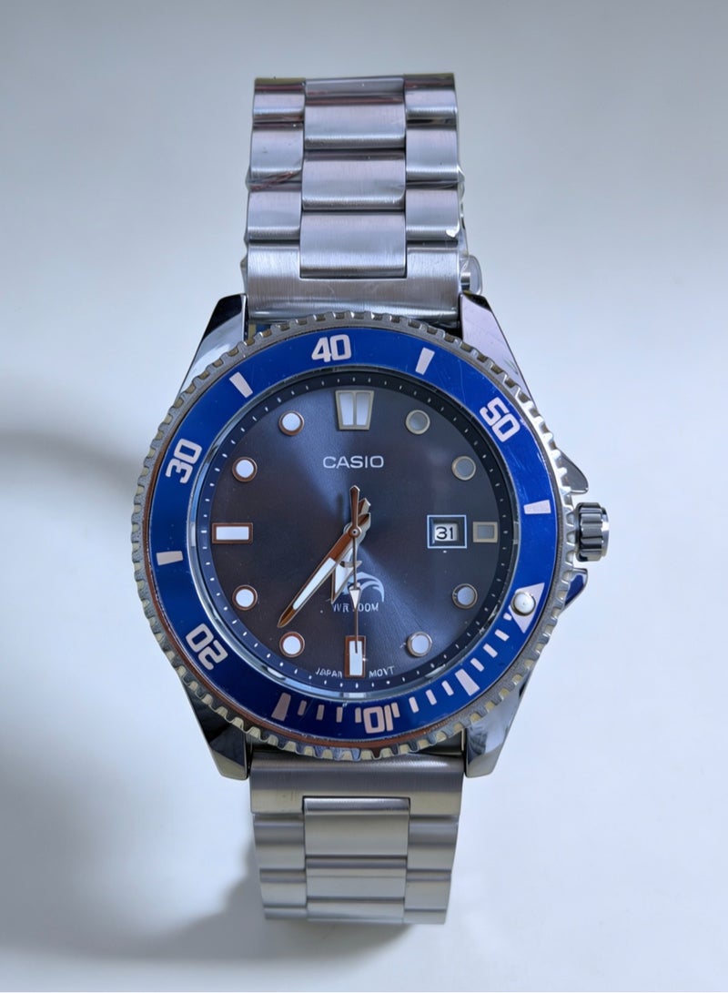 CASIO Casio YOUTH Series-Swordfish, marlin, blue water ghost 200 meters waterproof sports wind Shi Ying movement stainless steel strap Japanese and Korean watch men's watch blue dial - Image 2