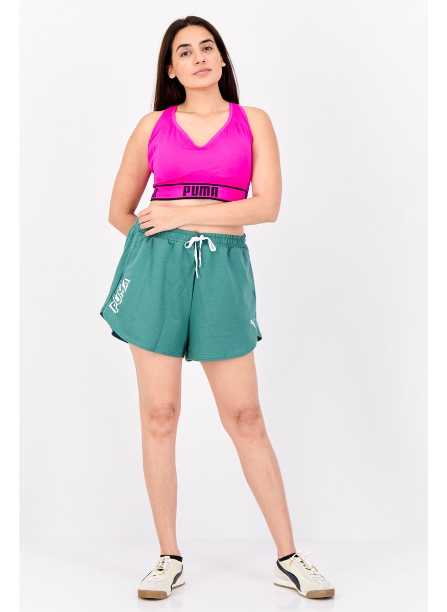 PUMA Women Relaxed Fit Outdoor Shorts, Green  - Image 4