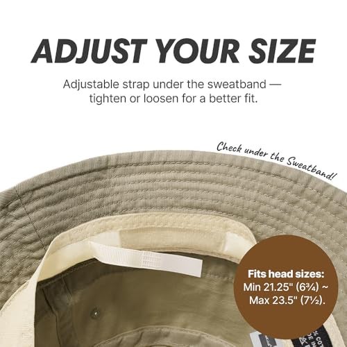 CHOK.LIDS Hot Summer Bucket Hat - Trendy Cotton Sun Hat for Beach, Golf, Fishing - Fun Outdoor Vacation Boonie for Men and Women (Khaki) - Image 2