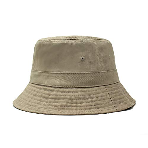 CHOK.LIDS Hot Summer Bucket Hat - Trendy Cotton Sun Hat for Beach, Golf, Fishing - Fun Outdoor Vacation Boonie for Men and Women (Khaki) - Image 1