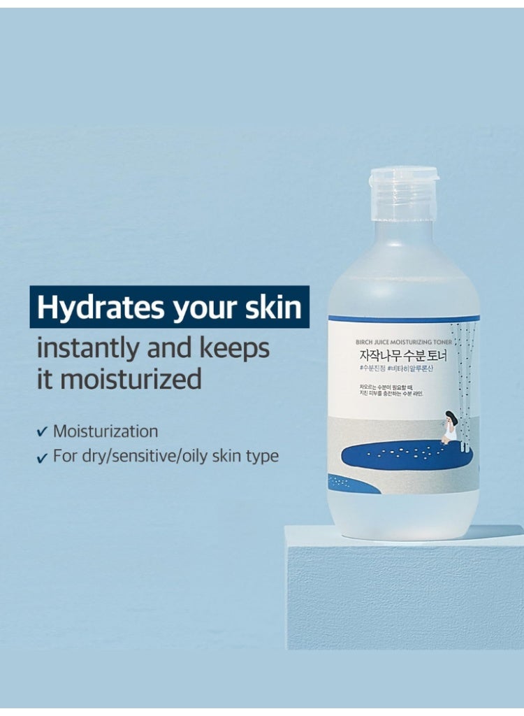 ROUND LAB Birch Juice Moisturizing Toner 300ml – Vita Hyaluronic Acid, Alcohol-Free, Fragrance & Essential Oil-Free Hydrating Toner - Image 3