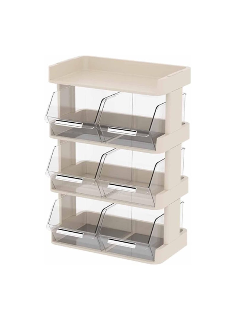 ARNOTEC Multi-Layer Coffee Storage Rack – Stackable Countertop Organizer with Transparent Flip Bins, Space-Saving Coffee Station Organizer for Coffee Pods, Tea Bags, Sugar Packets, and Accessories  - Image 2