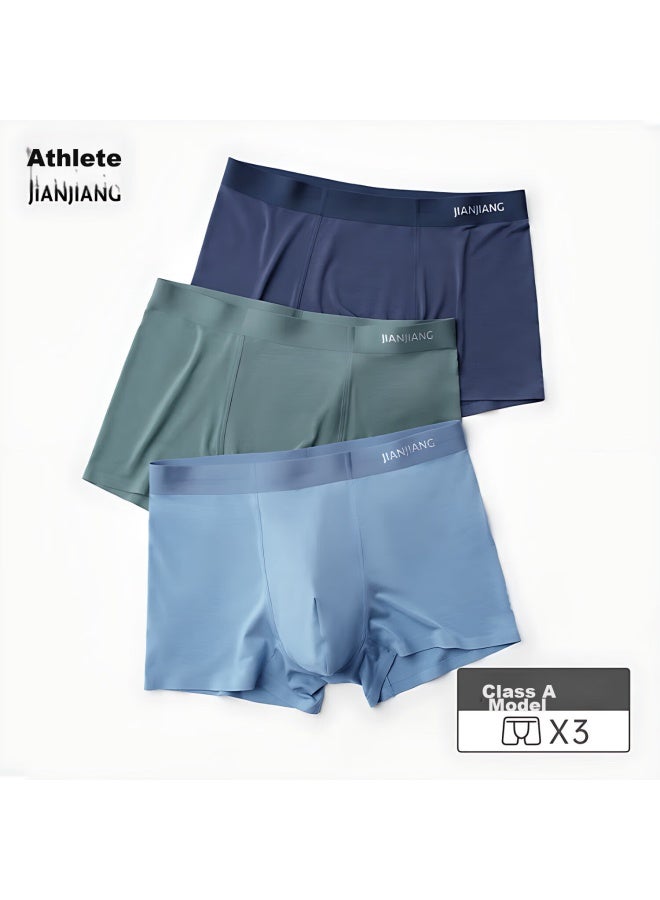 Athlete Jianjian A-class Modal Men's Underwear, Boxer Briefs, 7a Long-lasting Antibacterial Seamless Boxer Shorts, 3-pack - Image 1