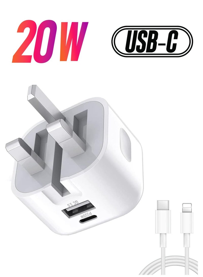 MUNTAQI PD 2 Ports Type-C 20W Fast Dual Ports Charger with Cable - Image 1