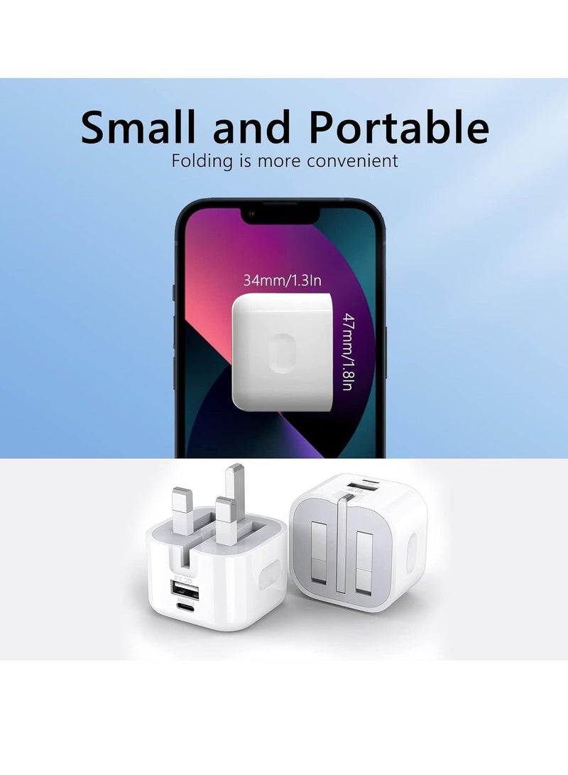 MUNTAQI PD 2 Ports Type-C 20W Fast Dual Ports Charger with Cable - Image 5