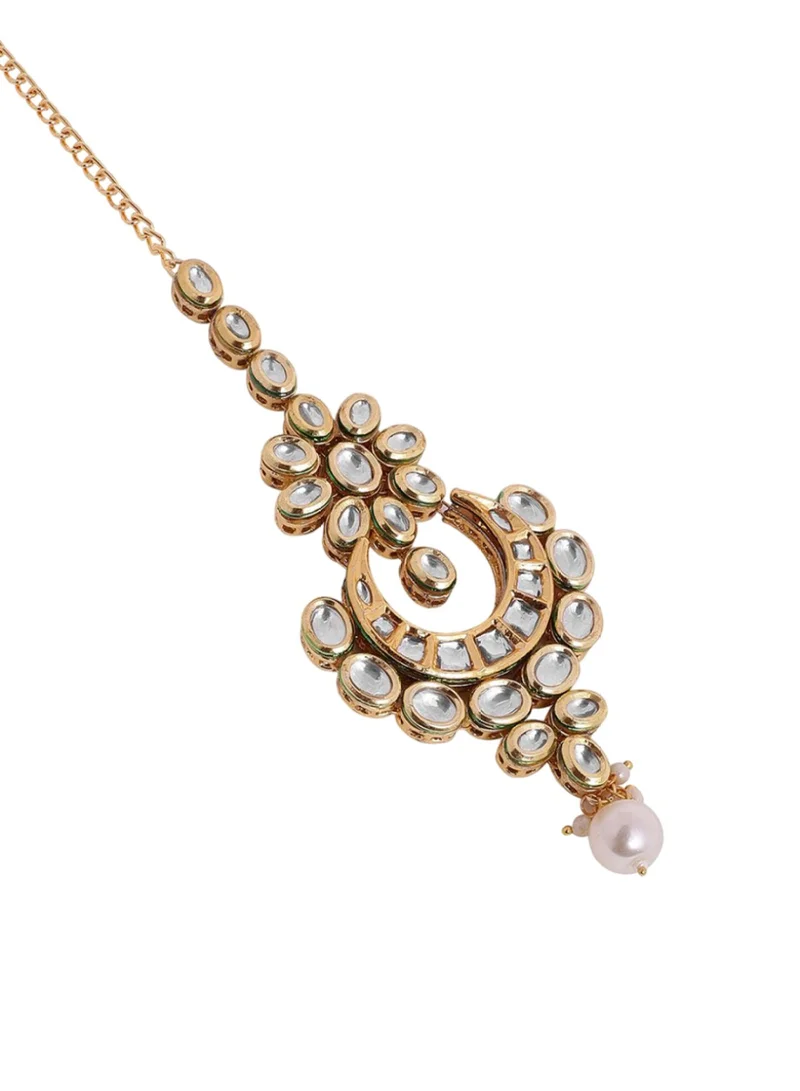 Priyaasi Kundan Studded Maang Tikka Head Jewellery
