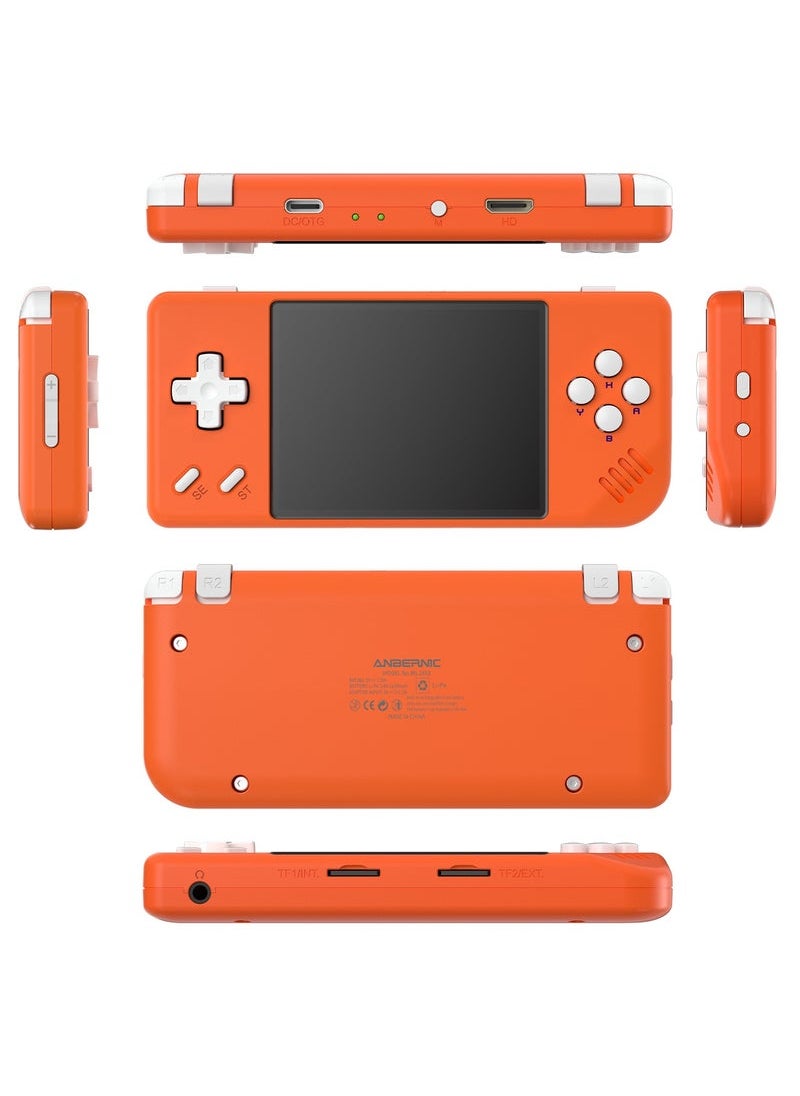 ANBERNIC  - RG28XX Handheld Game Console 2.83 inch 640*480 IPS Screen Linux System 3100mAh Video Retro Player Support HDMI Output TV 2.4G Wireless/Wired Controller Supports Music Video Player (Orange) - Image 1