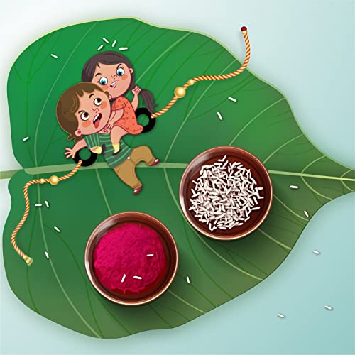 Bhai Please Annoying Brother Rakhi with Brother is Superhero Fridge Magnet (Gift Combo for Bhai/Bhaiya) | Set of 1 pc Rakhi For Men with Roli- Chawal and Fridge Magnet With Rakshabandhan Greetings - Image 5