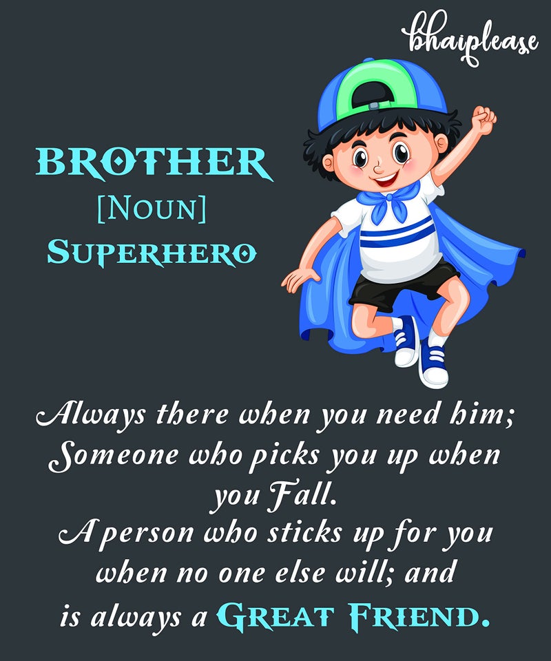 Bhai Please Annoying Brother Rakhi with Brother is Superhero Fridge Magnet (Gift Combo for Bhai/Bhaiya) | Set of 1 pc Rakhi For Men with Roli- Chawal and Fridge Magnet With Rakshabandhan Greetings - Image 4