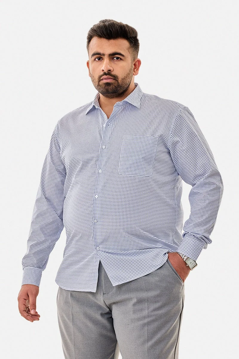 سنيتش قميص قطني % بنقوش هندسية مقاس كبير