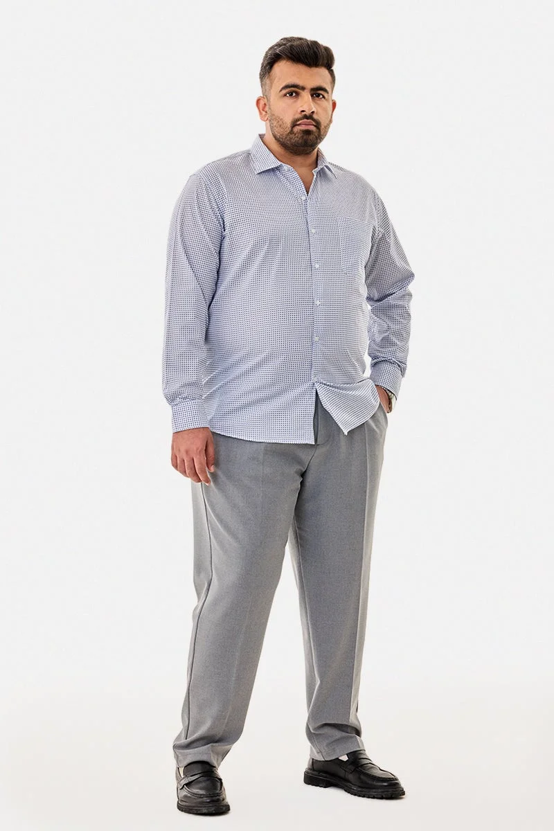 SNITCH 100% Cotton Geometric Plus Size Shirt