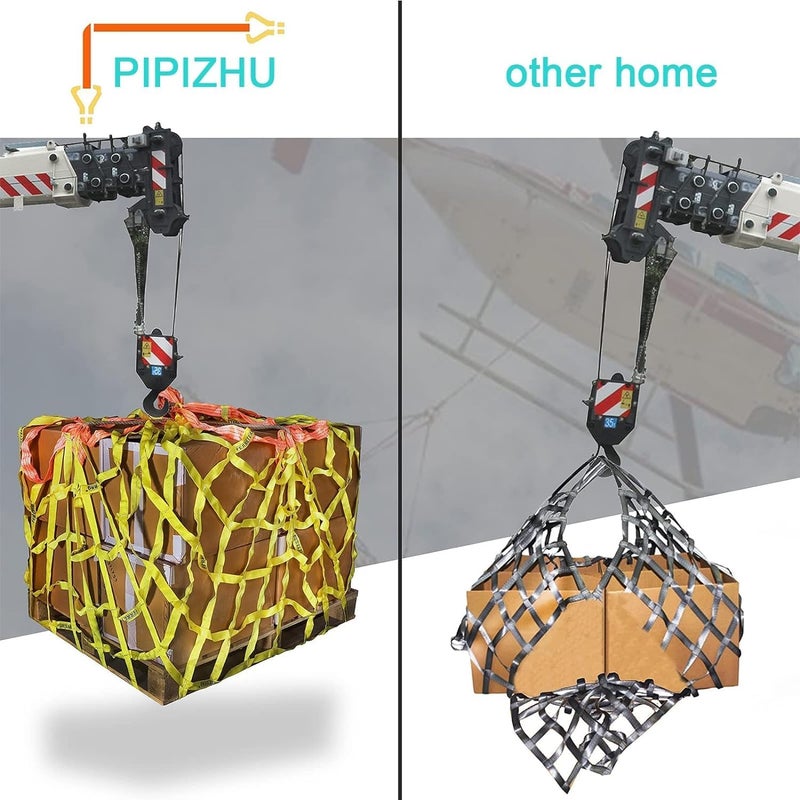 Cargo Lifting Net, Elastic Cargo Net, Helicopter/Pallet Cargo Net, Sling Lifting Net (Size : 1 X 1M/Mesh 10cm/Load 2T) - Image 5