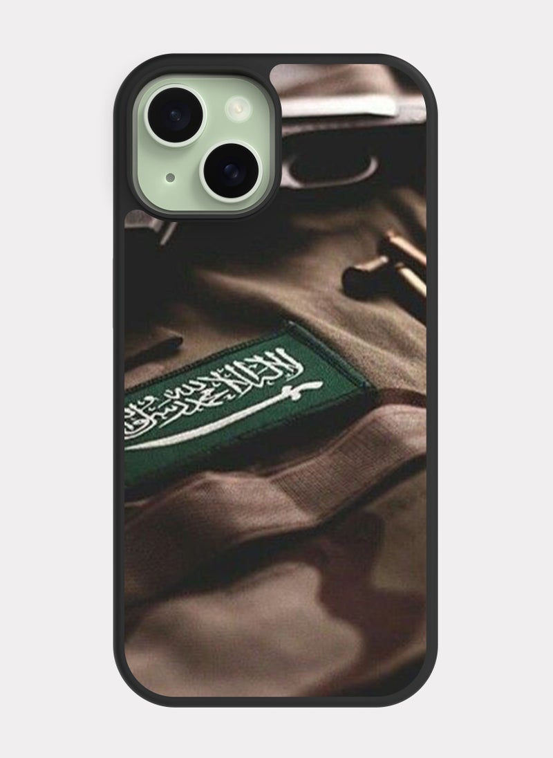 بكسلات كفر ايفون 15 الجيش السعودي بيج - Image 1