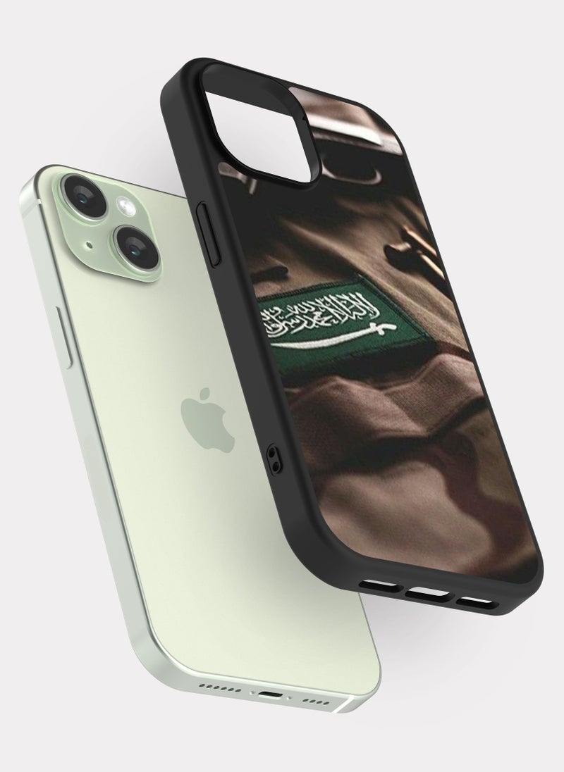 بكسلات كفر ايفون 15 الجيش السعودي بيج - Image 2