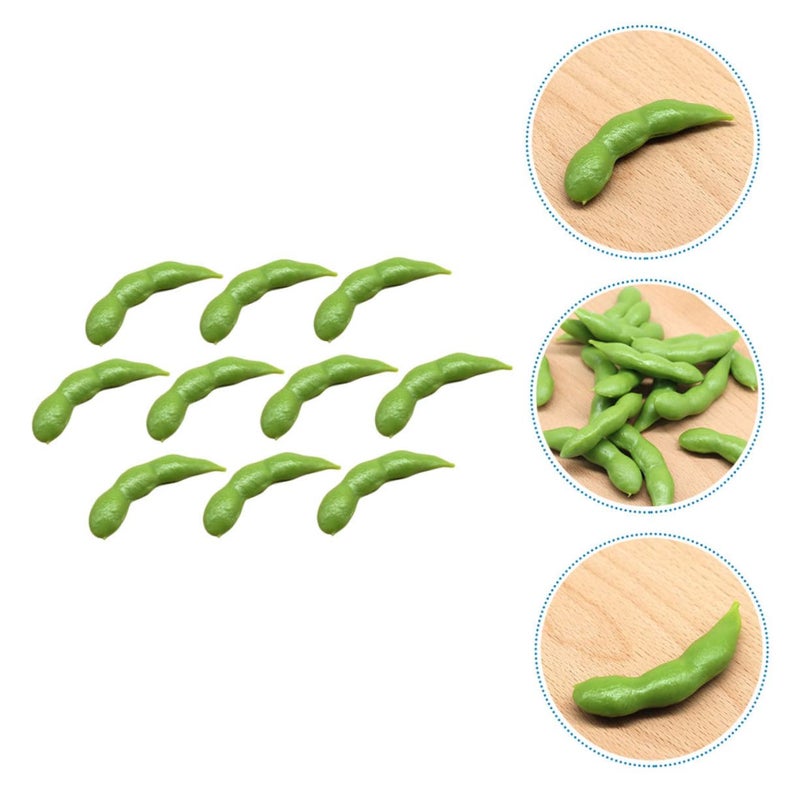 10Pcs Realistic Artificial Soybean Plastic Food Models For Early Education Cognitive Learning Desktop Decor - Image 4