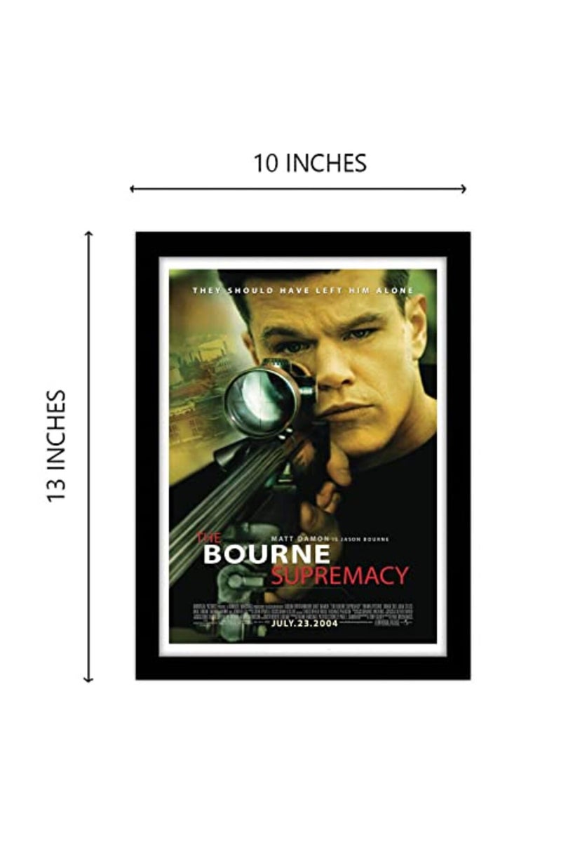 GRAY WALL - The Bourne Supremacy Movie Framed Poster Acrylic Glass For Room & Office (10 Inch X 13 Inch, Multicolor) - Image 5