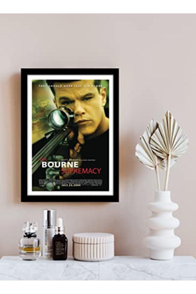 GRAY WALL - The Bourne Supremacy Movie Framed Poster Acrylic Glass For Room & Office (10 Inch X 13 Inch, Multicolor) - Image 2