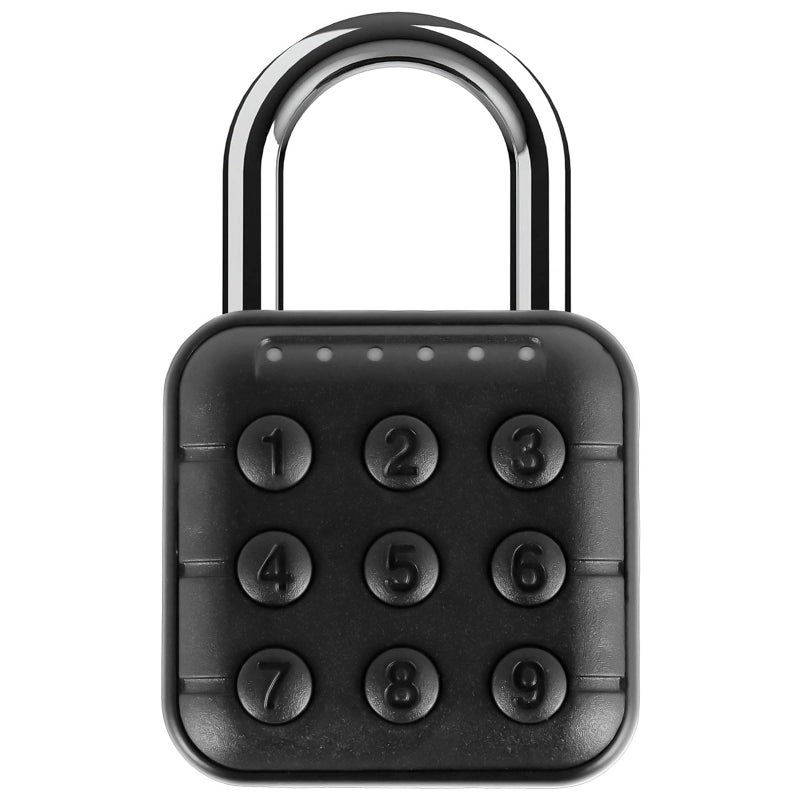 Abizarch Combination Lock, 6 Digit Password Locker Lock, Aluminum Alloy Code Digital Padlock, Push Button Security Safe Padlock, Combination Padlock for Gym and School Lockers(black) - Image 2