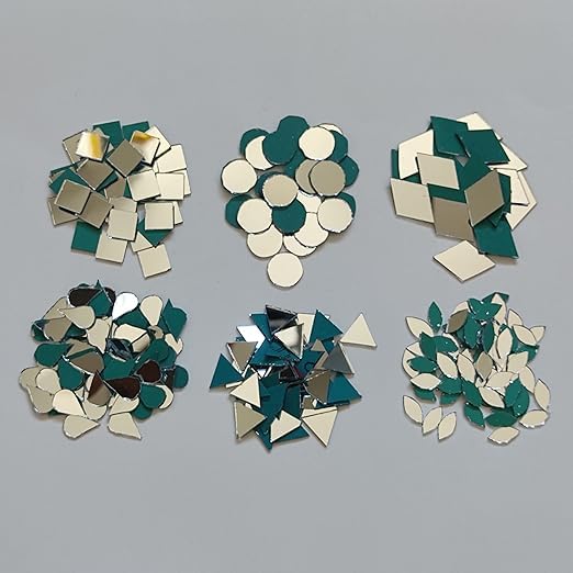 Bhavya Enterprises Bhavya Enterprises Round Shape Glass Mirror Kit Jewelry Making Lippan Art Work Embroidery Craft Work Mosaic Art Stone Mirror Beads Kids School Projects 200 Pcs 10 MM Round  - Image 3